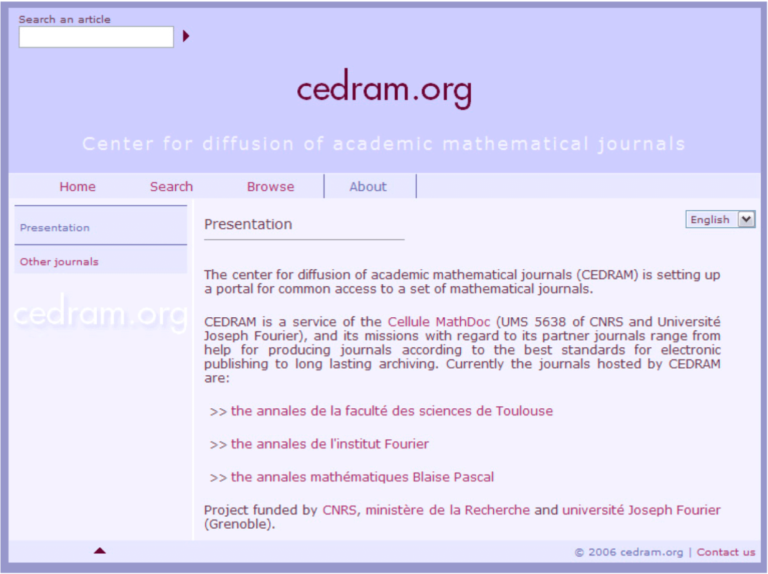 mathdoc cellule coordination documentaire cedram