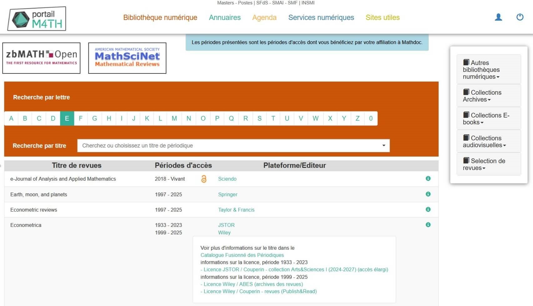mathdoc cellule coordination documentaire bn portail math